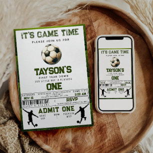 Convite Primeiro aniversario de 1º ano de queda do futebol