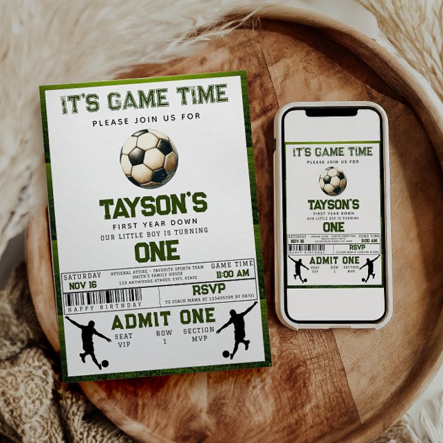 Convite Primeiro aniversario de 1º ano de queda do futebol (Criador carregado)