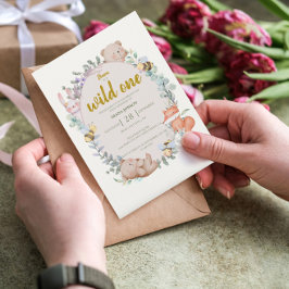 Convite Primeiro aniversario de Animais Florestais Selvage