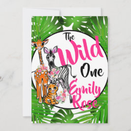 Convite Primeiro aniversario de animais safari | Animais s