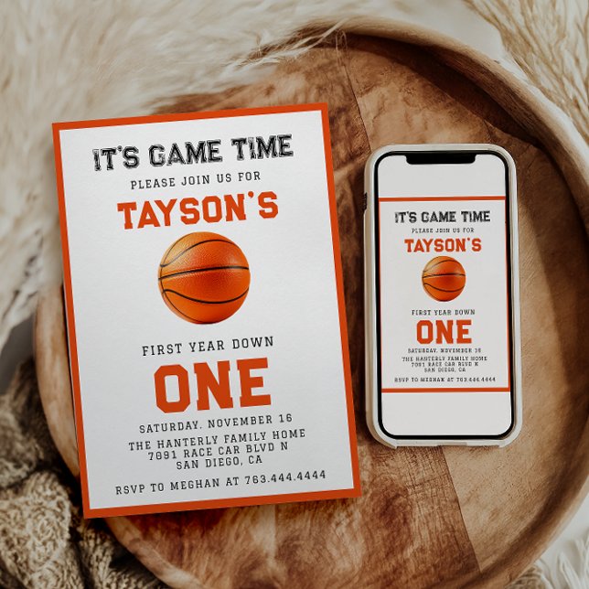 Convite Primeiro aniversario de Basquete no Primeiro Ano p (Criador carregado)