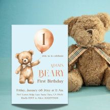 Primeiro aniversario de Bear Blue Boy Minimer