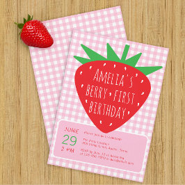 Convite Primeiro Aniversário de Berry Menina de Verão Fest