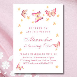 Convite Primeiro aniversario de borboleta, Festa de Bebê R