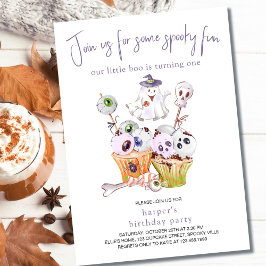 Convite Primeiro aniversario de Comida do Pequeno Boo Hall
