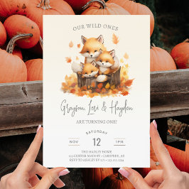 Convite Primeiro aniversario de Conjuntos de Tripletes Sel