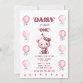 Convite Primeiro aniversário de Daisy