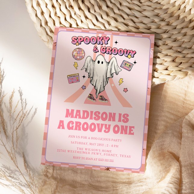 Convite Primeiro aniversario de Dia das Bruxas Spooky Groo (Criador carregado)