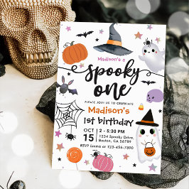 Convite Primeiro aniversario de Dia das Bruxas Spooky One