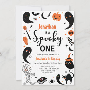 Convite Primeiro aniversario de Dia das Bruxas Spooky One 