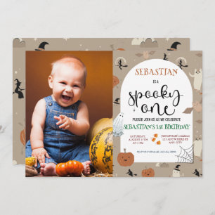 Convite Primeiro aniversario de Dia das Bruxas Spooky One