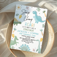 Primeiro aniversario de Dinossauro do Chomp Twins 