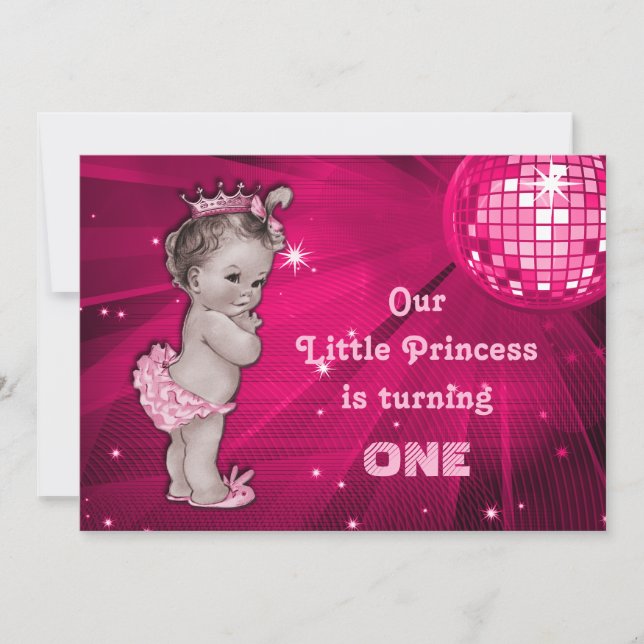 Convite Primeiro aniversario de Escória da Princesa Rosa (Frente)