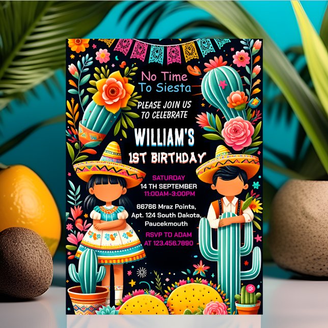 Convite primeiro aniversario de fiesta (Criador carregado)