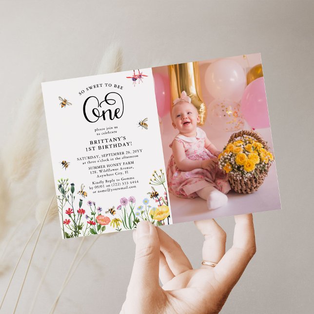 Convite primeiro aniversario de Flor Selvagem e BumbleBee  (Criador carregado)