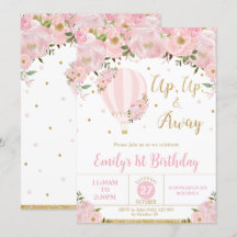 Primeiro aniversario de Flores Florais Rosa-Rosa-B