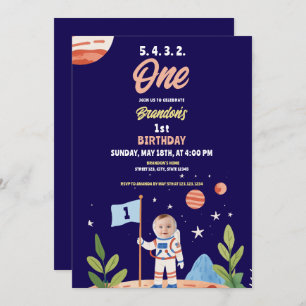 Convite Primeiro aniversario de Foto do Sinalizador do Ast