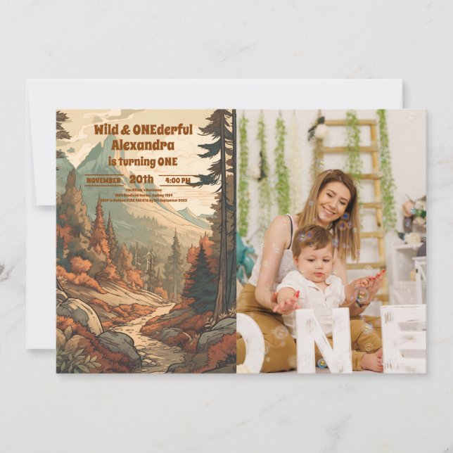 Convite Primeiro aniversario de Fotografia da Floresta Rus (Frente)