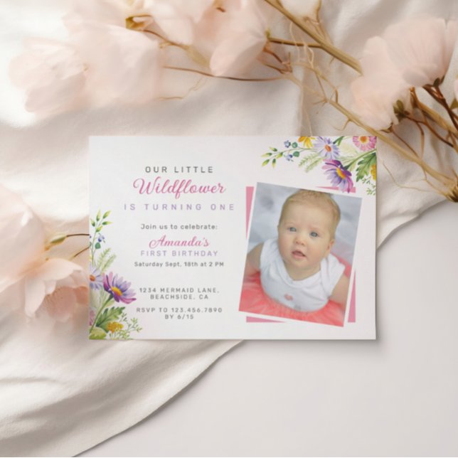 Convite Primeiro aniversario de Fotografia de Script de Fl (Criador carregado)