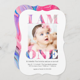 Convite Primeiro aniversario de Fotografia Rosa Moderno El