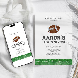 Convite Primeiro aniversario De Futebol No Primeiro Ano