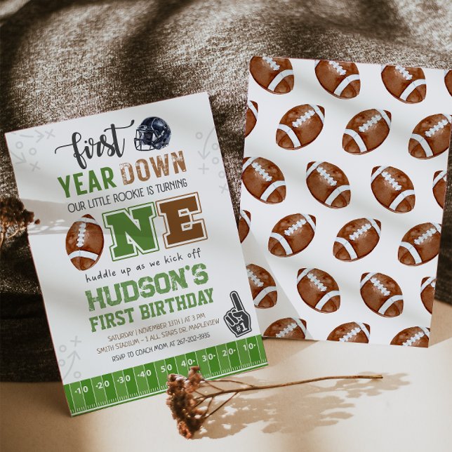 Convite Primeiro aniversario De Futebol No Primeiro Ano (Criador carregado)