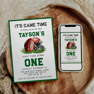 Convite Primeiro aniversario De Futebol No Primeiro Ano