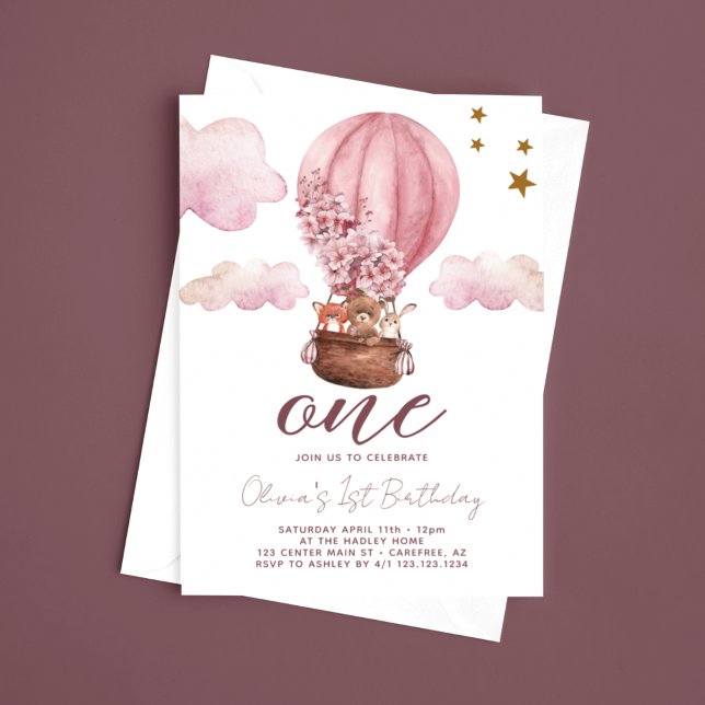 Convite Primeiro aniversario de Garota do Urso de Teddy (Criador carregado)