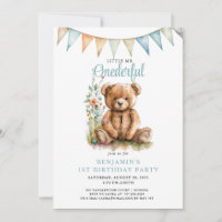 Primeiro aniversario de Garoto de Urso de Pano Mar