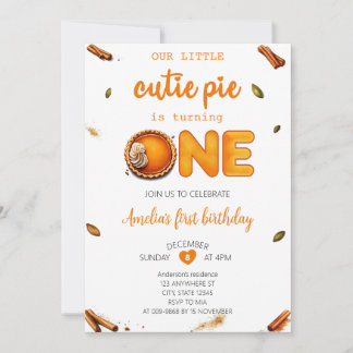 Convite Primeiro aniversario de Gingham Laranja Russo Cuti