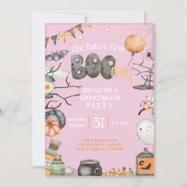 Convite Primeiro aniversario De Halloween Qualquer Menina