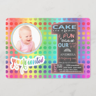 Convite Primeiro aniversario de Imagem nº 1 do Quadro de R