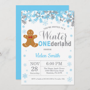 Convite primeiro aniversario de inverno Onederland Christm