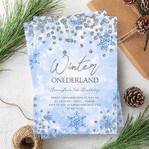 Convite Primeiro aniversario de inverno ONEDERLAND de Prat