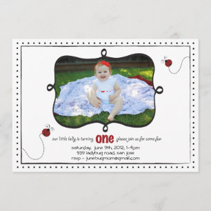 Convite Primeiro Aniversário de Lady Bug