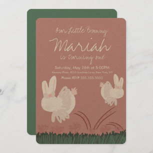 Convite Primeiro aniversario de Mão Bonito de Coelhinho De