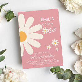 Convite Primeiro aniversario de margarida do deserto retrô