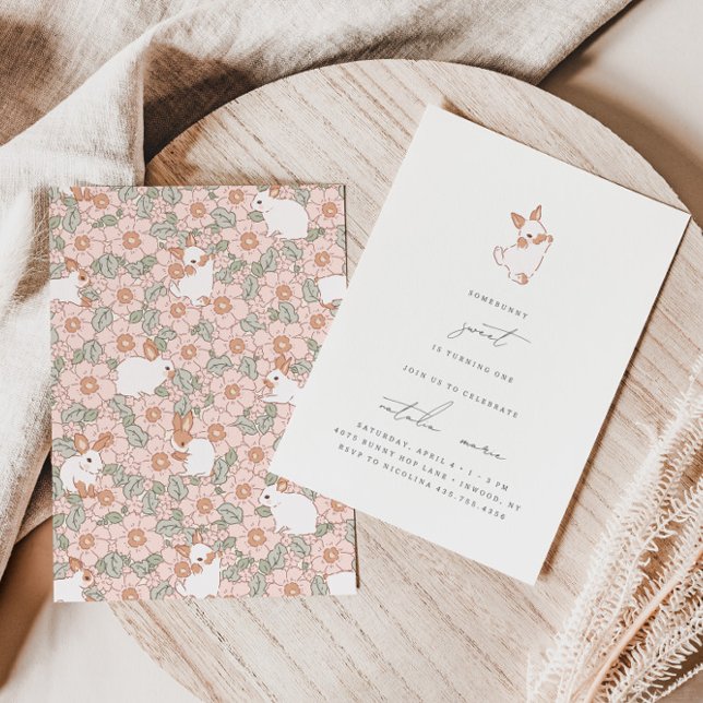 Convite Primeiro aniversario De Meninas Florais De Primave (Criador carregado)
