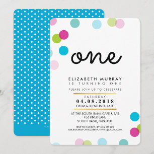 Convite primeiro aniversario de na moda INVITE confetti br