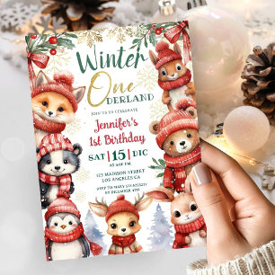 Convite Primeiro aniversario de Natal de Winter ONE derlan