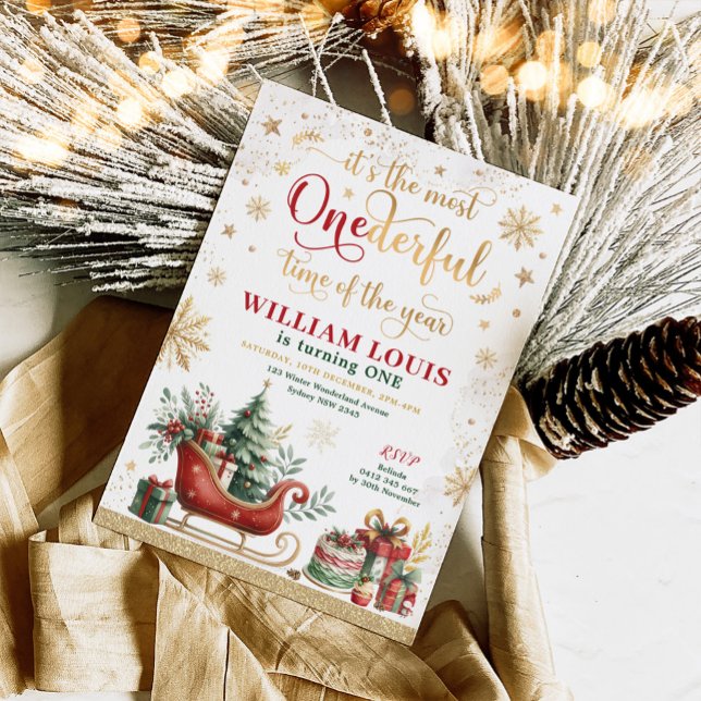 Convite Primeiro aniversario de Natal Mais Simples (Criador carregado)