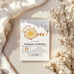 Convite Primeiro aniversario de Ovos Secos de Kawaii