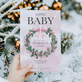 Convite primeiro aniversario de Papais noeis de Natal cor-