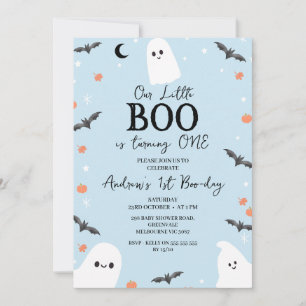 Convite Primeiro aniversario de Pequeno Boo do Halloween A