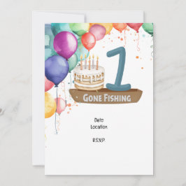 Convite Primeiro aniversario de pesca