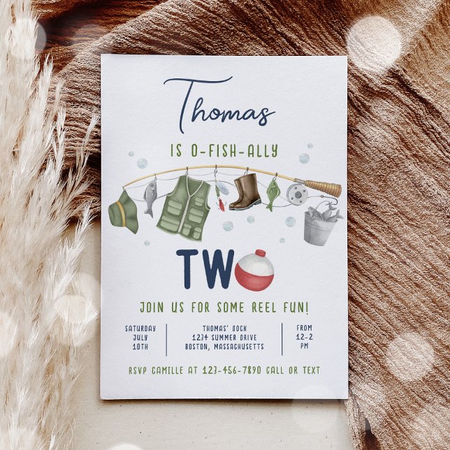 Convite Primeiro aniversario De Pesca O-Fish-Ally Um Anive (Criador carregado)