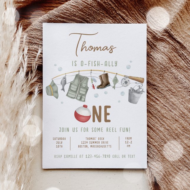 Convite Primeiro aniversario De Pesca O-Fish-Ally Um Anive (Criador carregado)