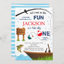 Convite Primeiro aniversario De Pesca O-Fish-Ally Um Convi