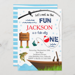 Convite Primeiro aniversario De Pesca O-Fish-Ally Um Convi