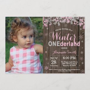 Convite Primeiro aniversario de prata cor-de-rosa da